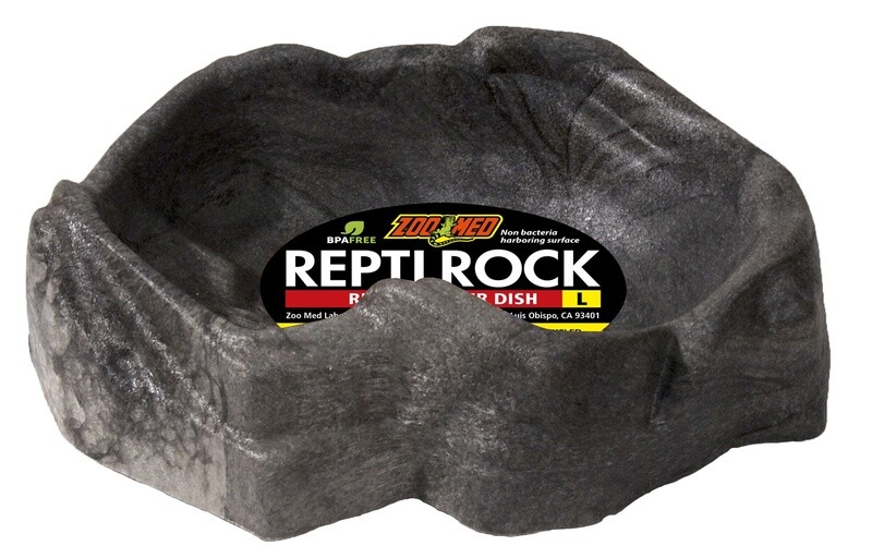 ZM REPTI ROCK WATER DISH LG