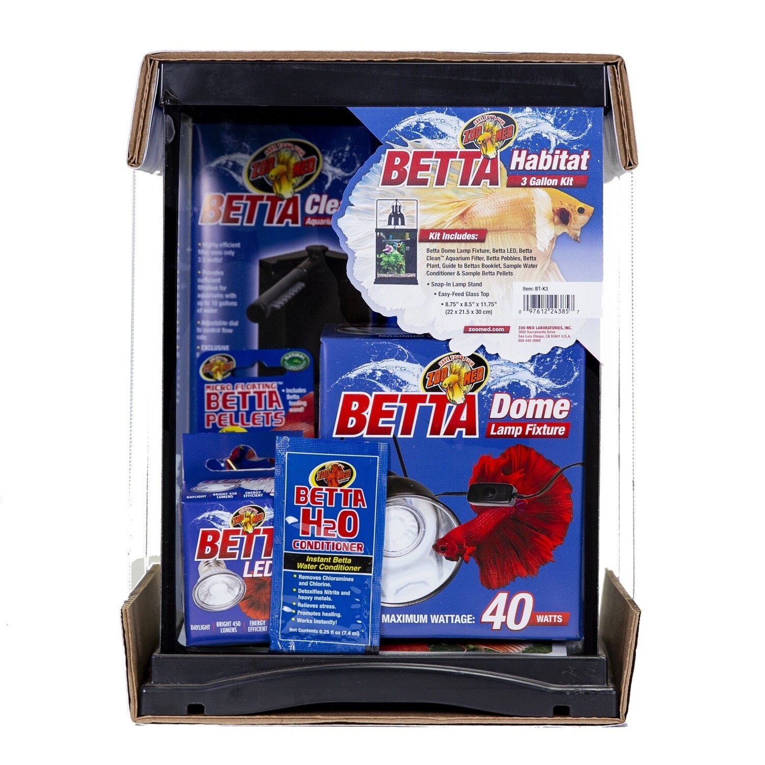 ZM BETTA HABITAT KIT 3 GAL