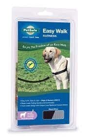 PS EASY WALK HARNESS MD BLACK/SILVER