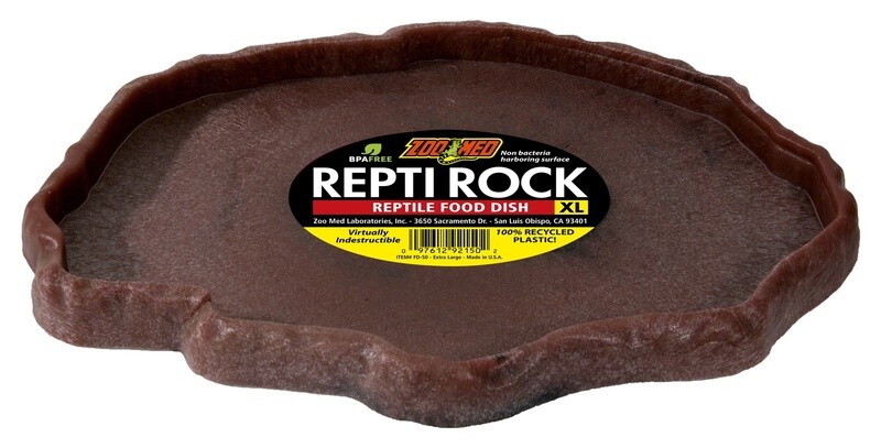 ZOO MED REPTI ROCK FLAT DISH XLG
