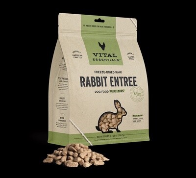VE DOG FD RABBIT MINI NIBS 14 OZ
