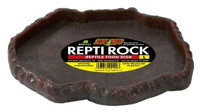 ZM REPTI ROCK FLAT DISH LG