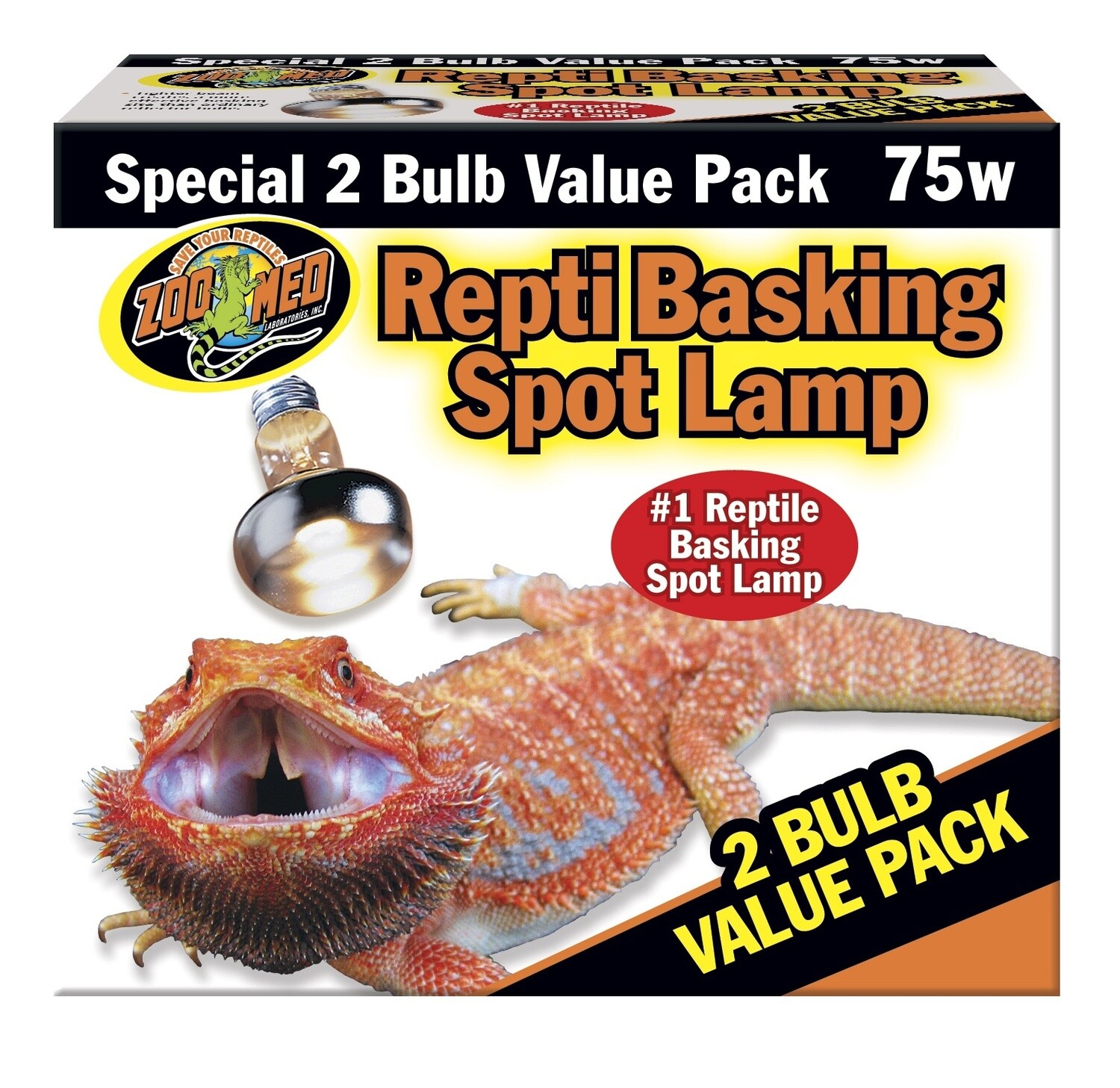 ZM BASKING SPOT LAMP 75 W 2PK