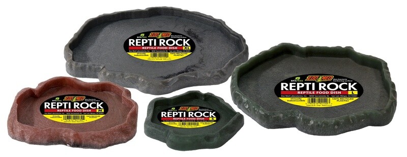 ZOO MED REPTI ROCK FLAT DISH LG