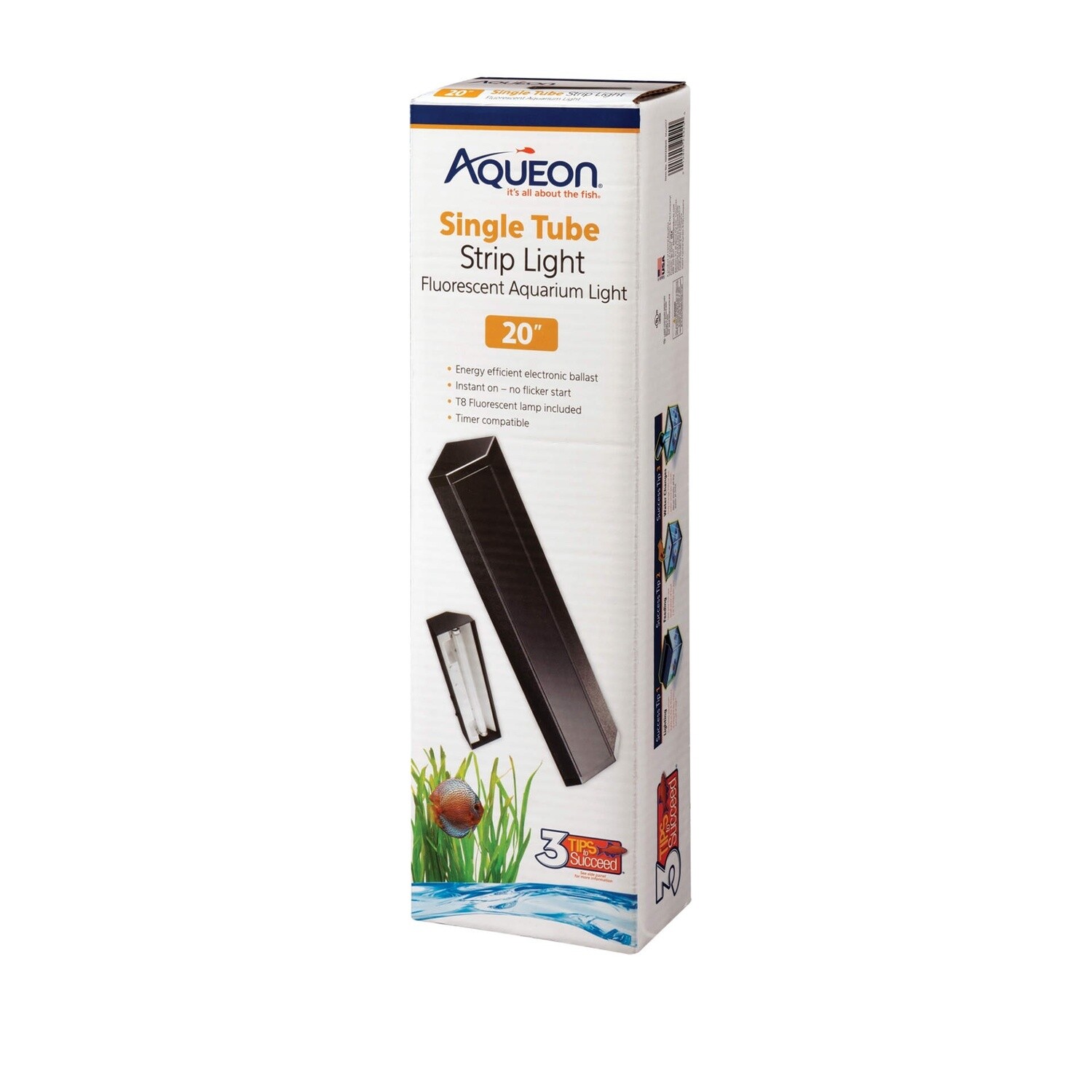AQ STRIP LIGHT BLK FLO 20&quot;