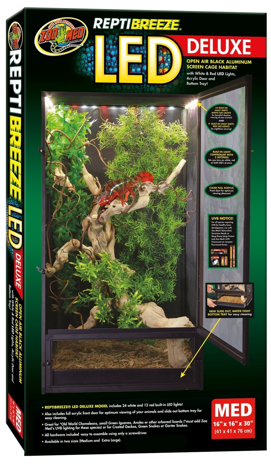 ZM REPTIBREEZE LED 16X16X30
