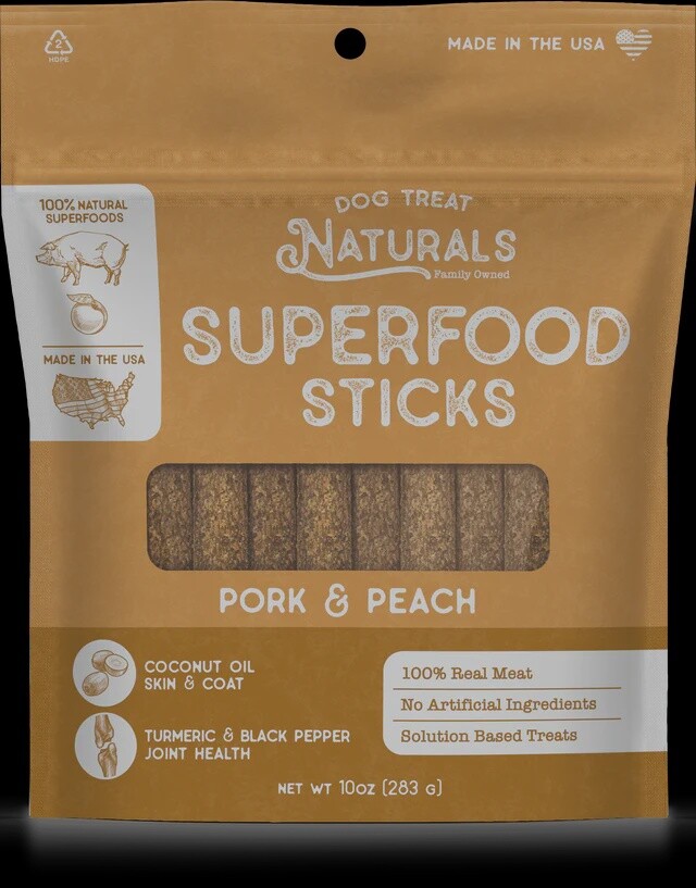 DTN PORK&amp;PEACH SUPERFOOD STICKS 10 OZ
