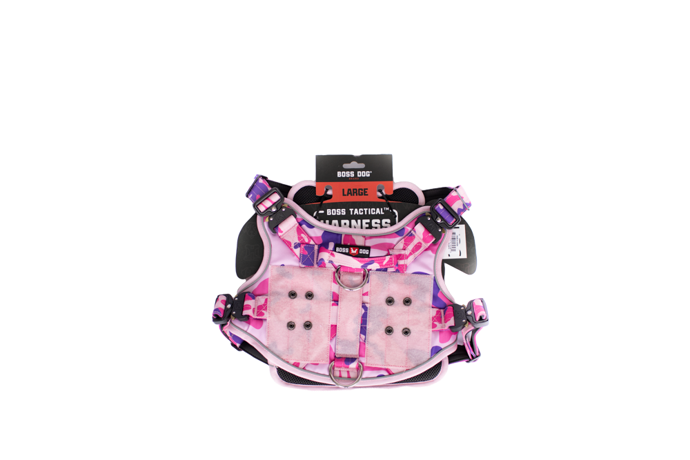 BD HARNESS PINK CAMO LG