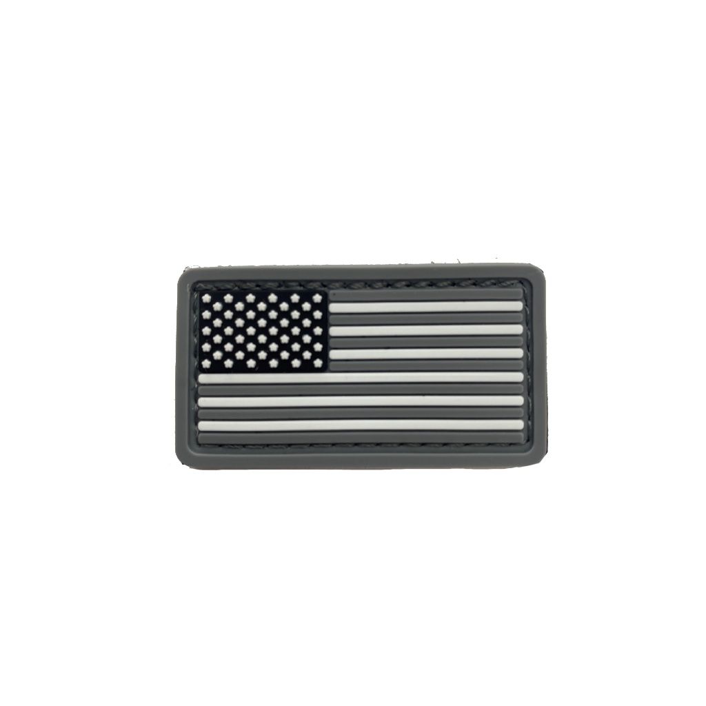 BD COLLAR PATCH GREY FLAG