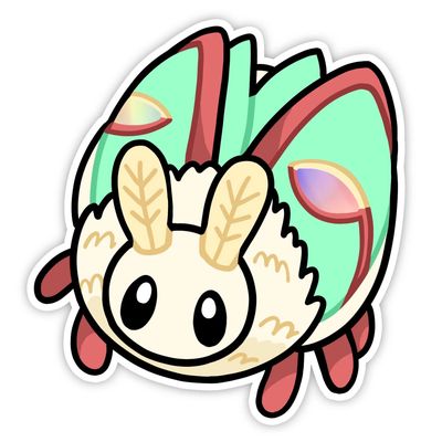 SQUISHABLE STICKER HOLOGRAPHIC LUNA MOTH
