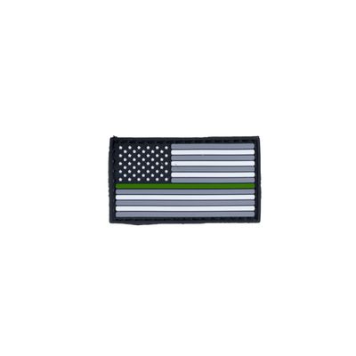 BD COLLAR PATCH USA FLAG GREEN LINE