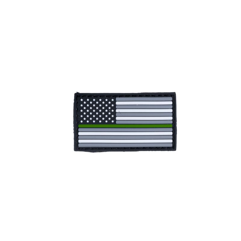 BD COLLAR PATCH USA FLAG GREEN LINE