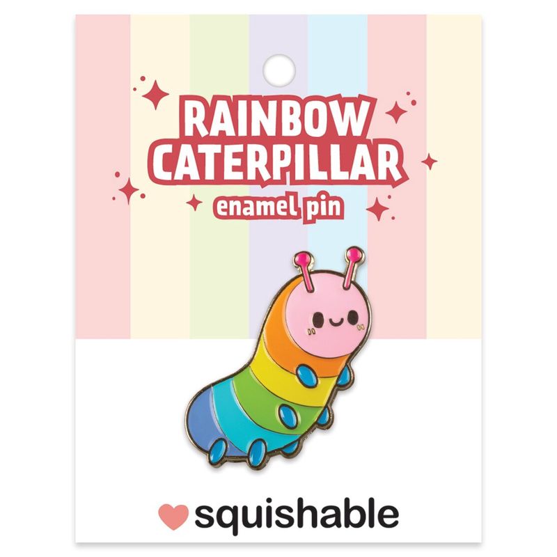 SQUISHABLE ENAMEL PIN RAINBOW CATERPILLAR