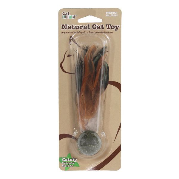 PPX CATNIP BIRDIE W/ PEACOCK FEATHERS