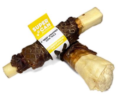 SUPERCAN 6&quot; BEEF WRAPPED COW TAIL
