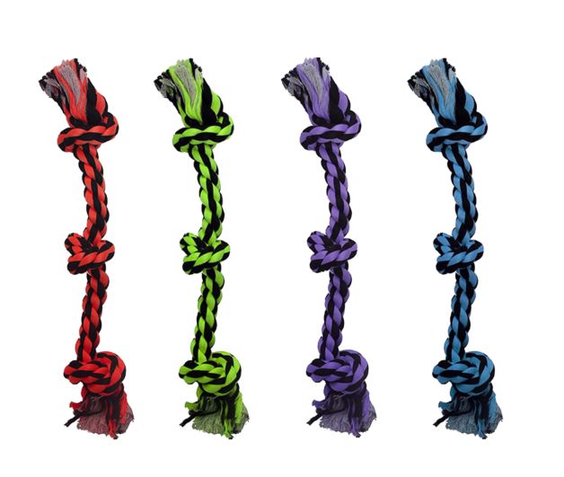 MP NUTS FOR KNOTS 3 KNOT ROPE TOY 15&quot; ASST COLORS