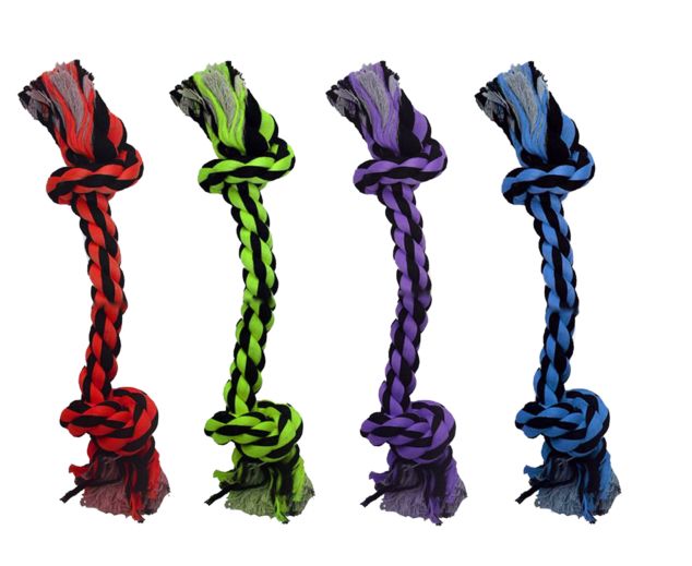 MP NUTS FOR KNOTS TWO KNOT ROPE TOY 9&quot; ASST COLORS
