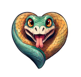 STICKER I HEART SNAKES