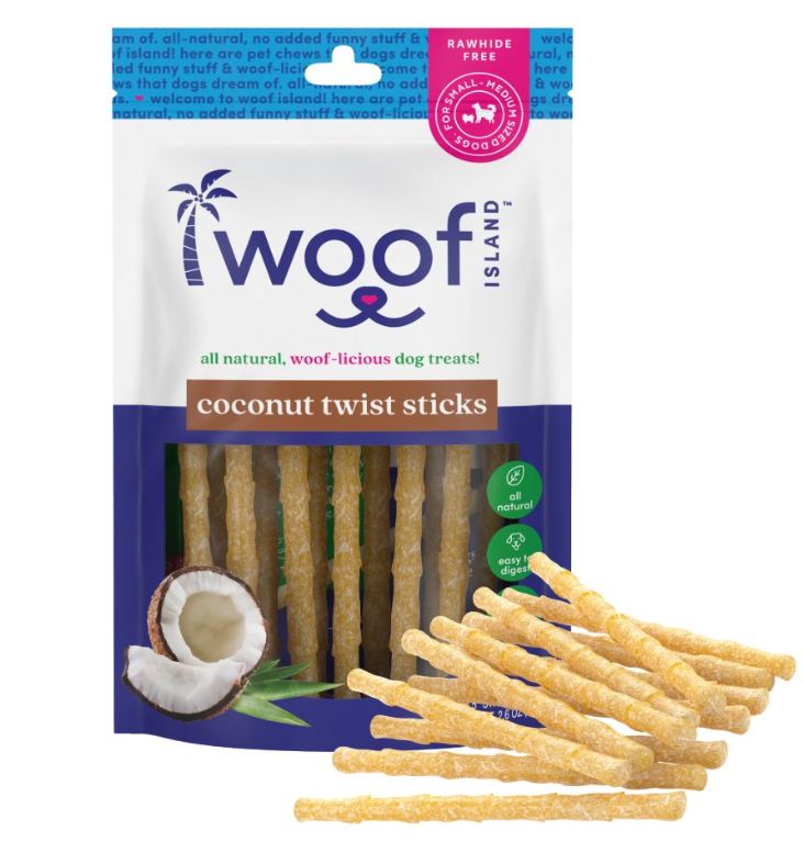 WOOF ISLAND COCONUT TWIST STICKS