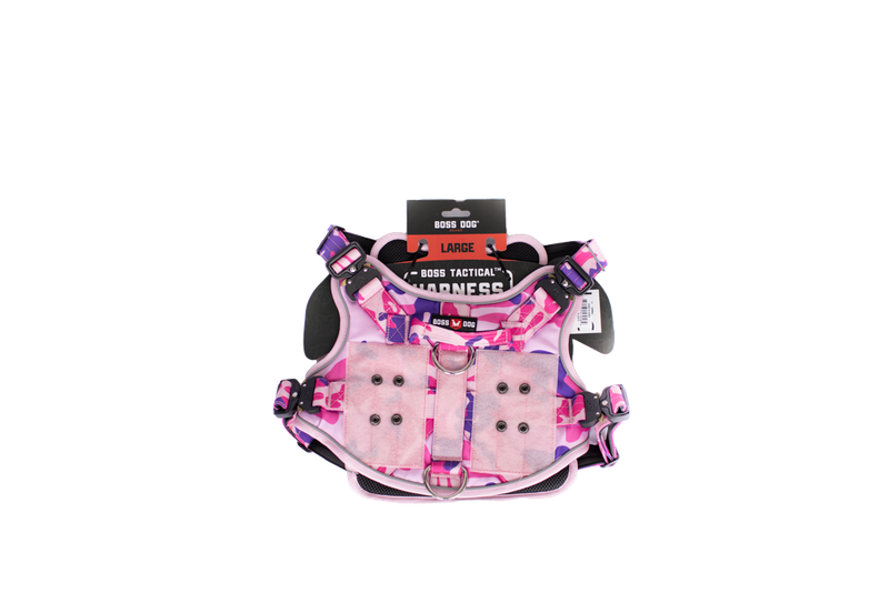 BD HARNESS PINK CAMO LG