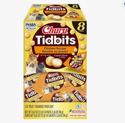 CHURU TIDBITS CHICKEN CAT TREATS 3.36 OZ