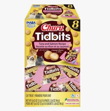 CHURU TIDBITS TUNA AND SALMON CAT TREATS 3.36 OZ