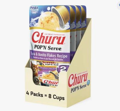 CHURU POP N' SERVE TUNA AND BONITO FLAKE 1.2 OZ 2 CT
