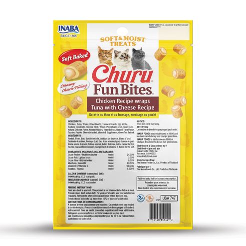 CHURU FUN BITES WRAPS CHICKEN TUNA CHEESE RECIPE 1.26 OZ