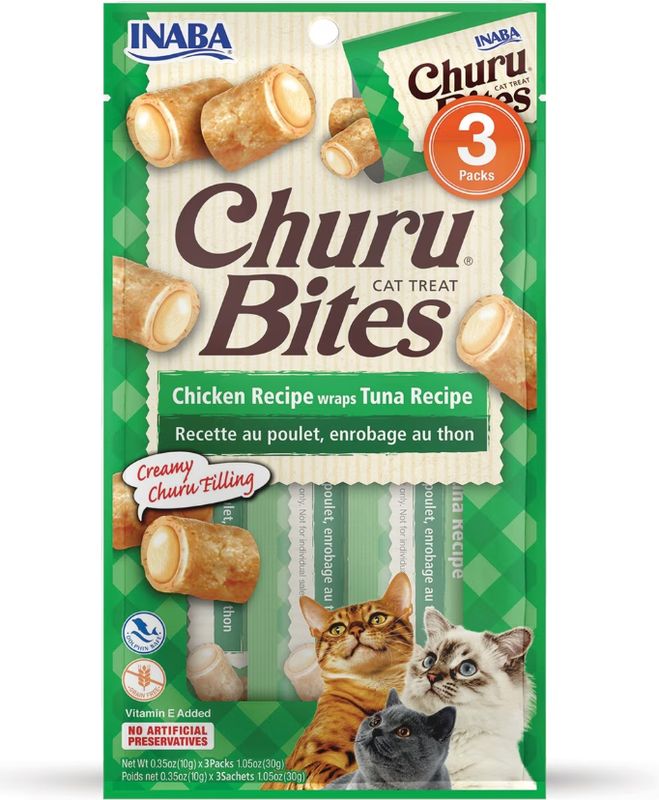 CHURU FUN BITES WRAPS CHICKEN WITH TUNA  RECIPE 1.26 OZ