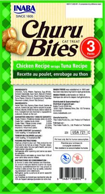 CHURU FUN BITES WRAPS CHICKEN WITH TUNA  RECIPE 1.26 OZ