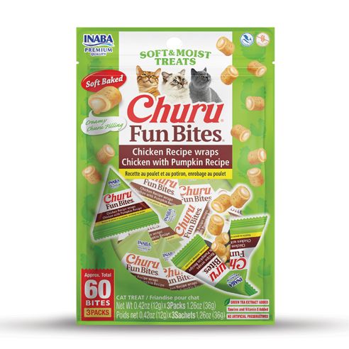 CHURU FUN BITES WRAPS CHICKEN WITH PUMPKIN RECIPE 1.26 OZ