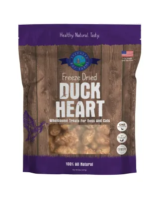 SHEPHERD BOY FARMS DOG &amp; CAT FREEZE-DRIED DUCK HEART 8OZ