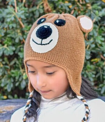 Bear Alpaca Ear Flap Hat