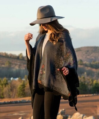 Denim Reversible Ruana