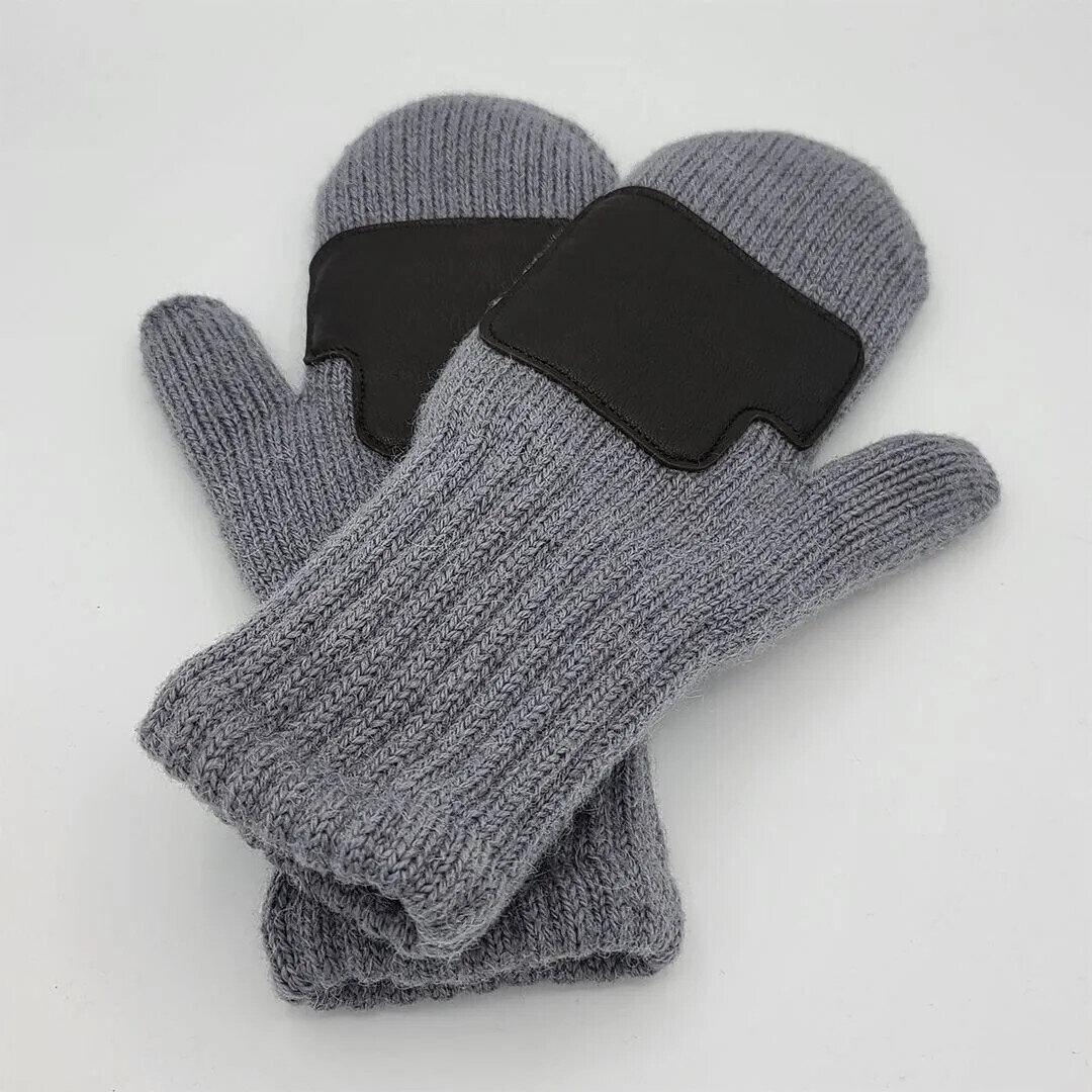Leather Palm Lined Alpaca Mitten