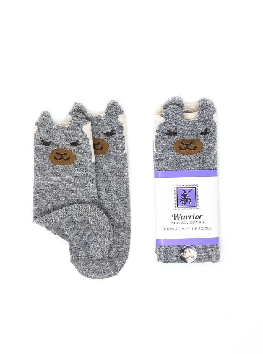 Peek a Boo Grey Ears Socks non skid