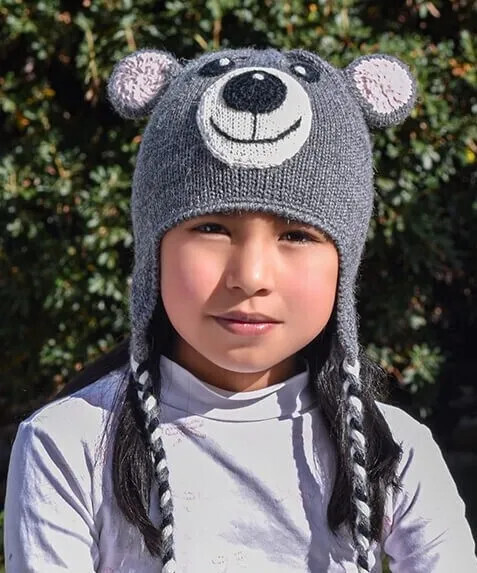 Bear Alpaca Ear Flap Hat