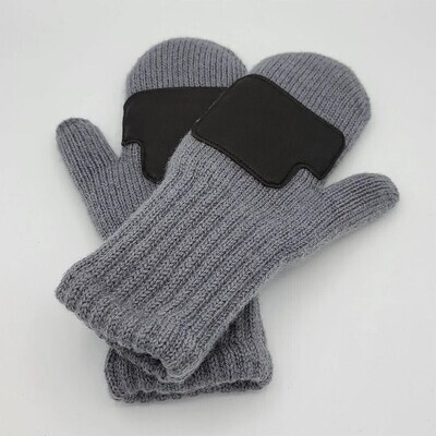 Leather Palm Lined Alpaca Mitten