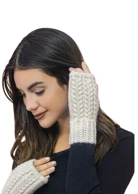 Herringbone Fingerless Glove