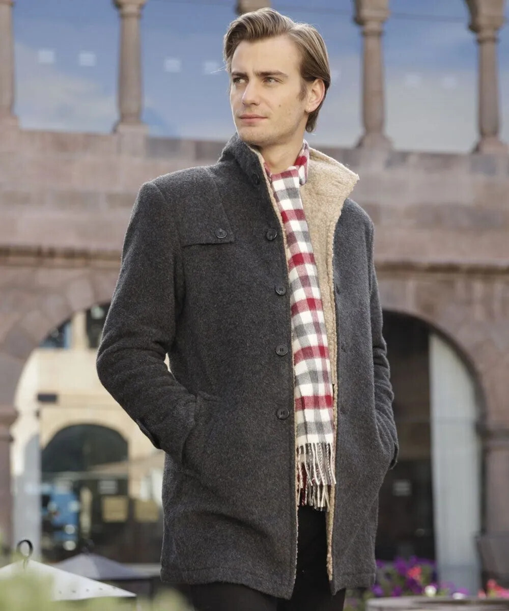 Checkered Alpaca Scarf