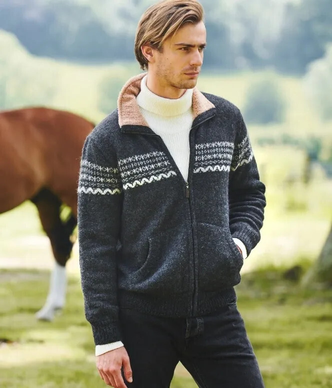 Fleece Lined Alpaca Sweater