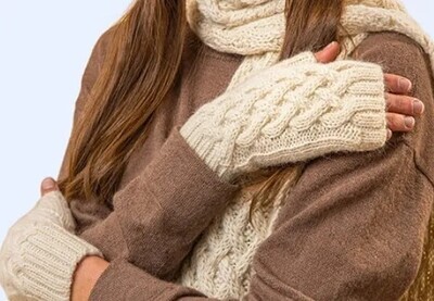 Shadow Cable Fingerless Gloves