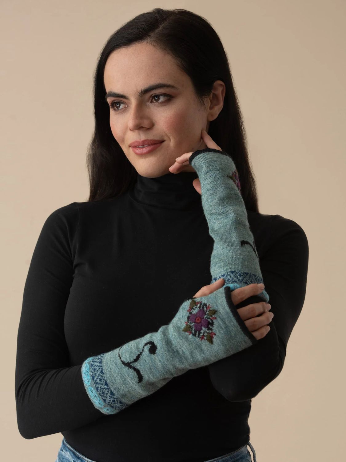 Eva Alpaca Fingerless Gloves
