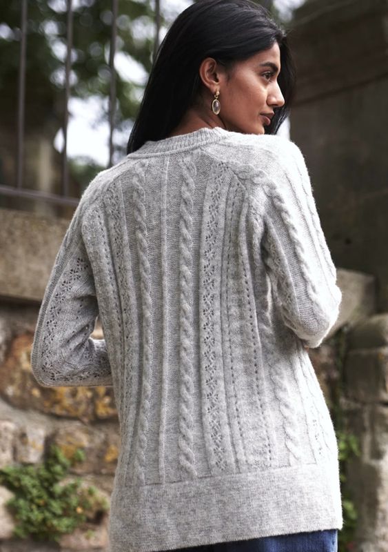 Cross Stitch Alpaca Cardigan
