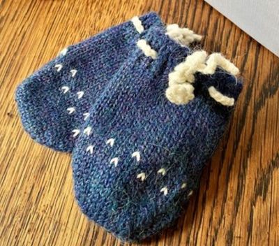 Newborn Baby Mitts, Color: Navy