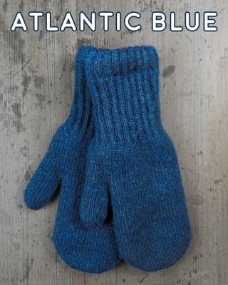 Lined Alpaca Mitten, Color: Atlantic Blue, Size: Medium