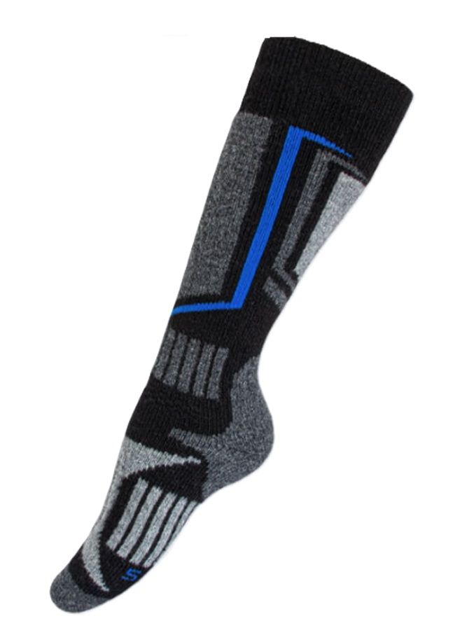 Ski &amp; Snowboard Alpaca Socks Lightweight, Color: Black/Heather Grey, Size: Small/Medium