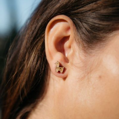 Alpaca Bamboo Earrings