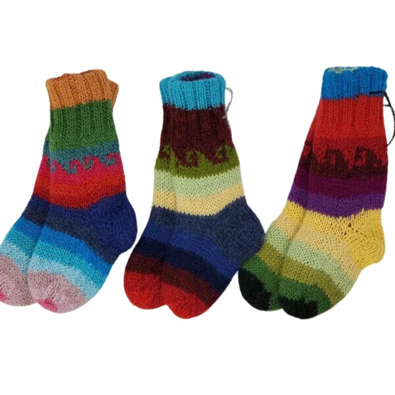 Fiesta Kids Reversible Handknit Socks