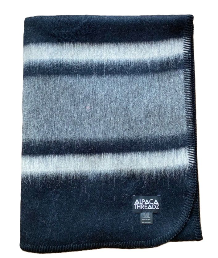 Alpaca Camp Throw, Color: Black/Grey